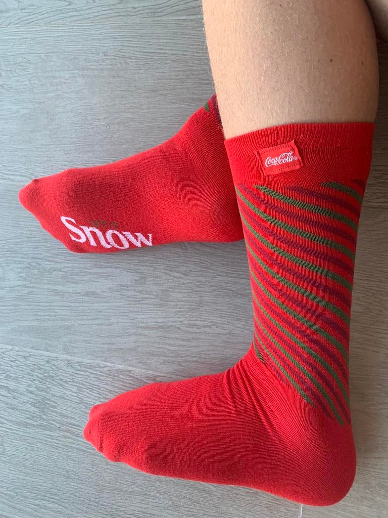 Chaussettes rouges Coca Cola taille 43, Enlèvement ou Envoi, Autres couleurs, Coca cola, Comme neuf