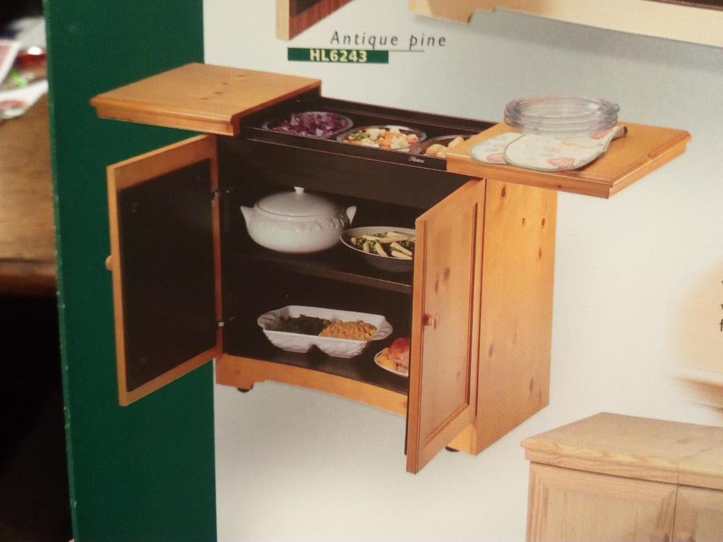 HOSTESS Table à roulettes avec armoire chauffante, Enlèvement ou Envoi, Neuf