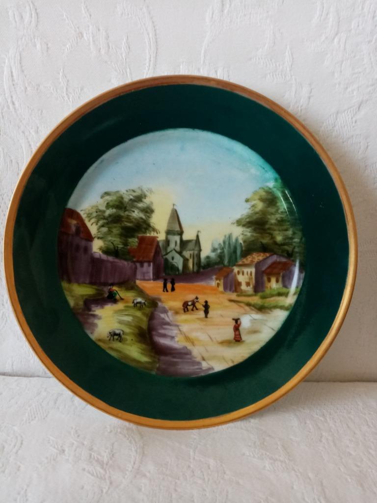Assiette de Cabinet porcelaine de Bruxelles de by 23.50cm, Antiquités & Art, Enlèvement ou Envoi
