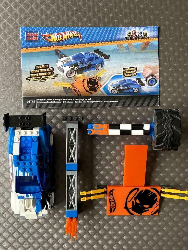 Mega Bloks - Hot Wheels - Drift Railgrind (91755), Kinderen en Baby's, Speelgoed | Duplo en Lego, Ophalen of Verzenden, Gebruikt