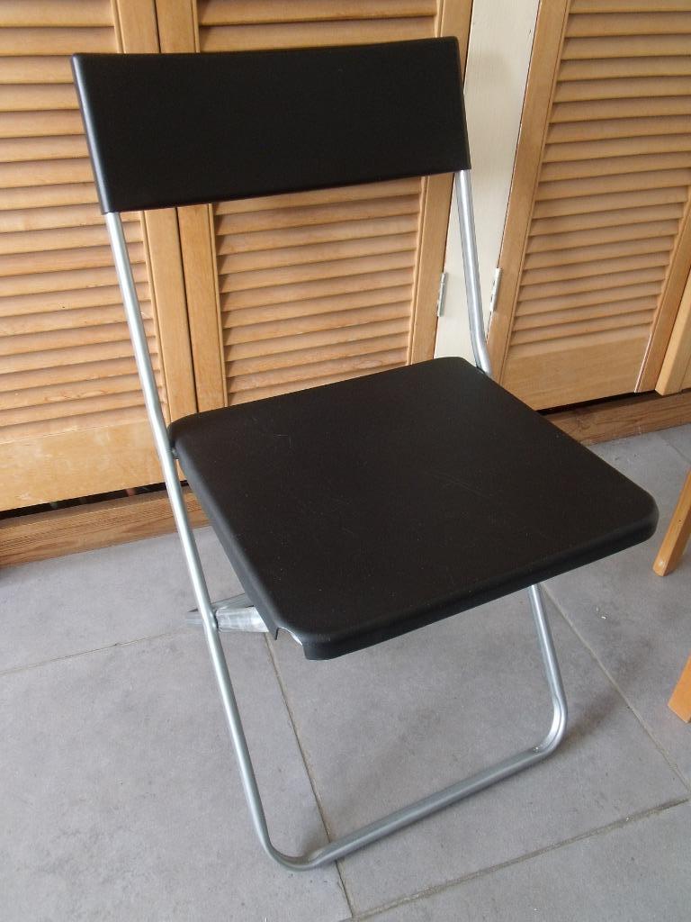 chaise pliante JEFF ikea = 10€, Ophalen, Gebruikt, Zwart, Norvegien