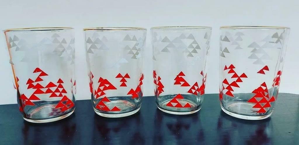 Vintage glazen 4 st, Ophalen of Verzenden