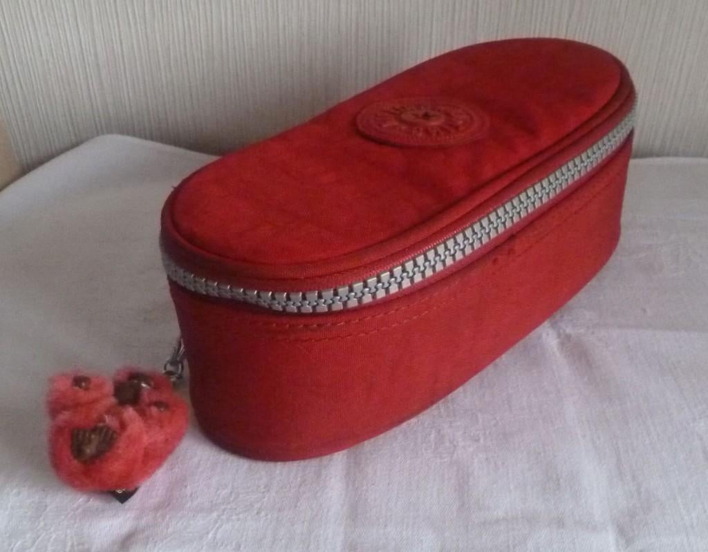 Kipling grote ovale pennenetui „duobox” + aap, Diversen, Schoolbenodigdheden, Gebruikt, Ophalen of Verzenden