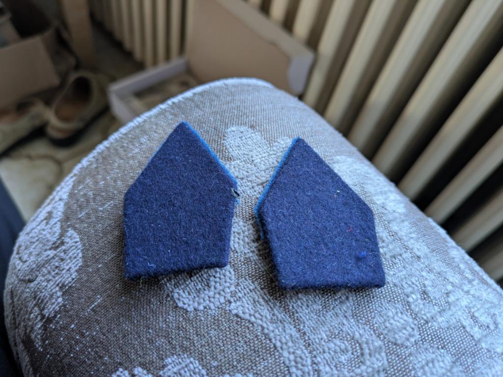 Militair gerecht kraagspiegels, Ophalen of Verzenden, Landmacht, Embleem of Badge