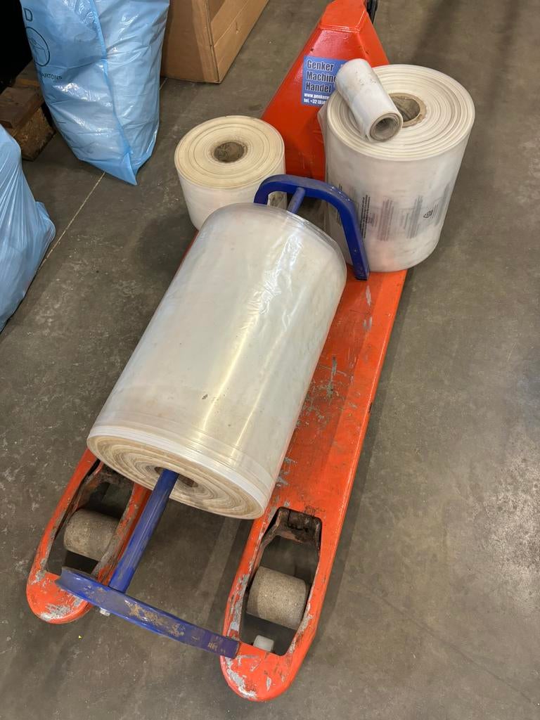 4 rollen buisfolie 100micron dik en afrol stand rolhouder, Ophalen