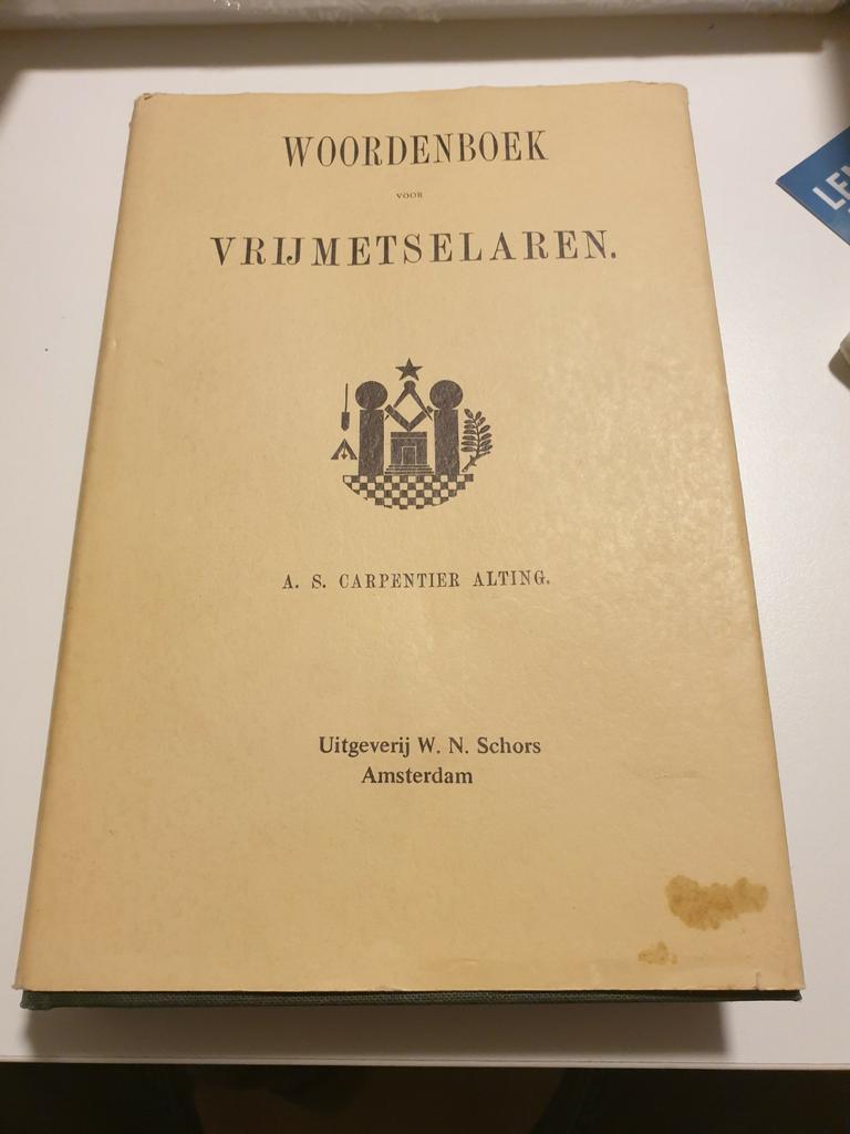 WOORDENBOEK VOOR VRIJMETSELAREN Carpentier Alting, Alting, Enlèvement ou Envoi, Comme neuf, Autres sujets/thèmes