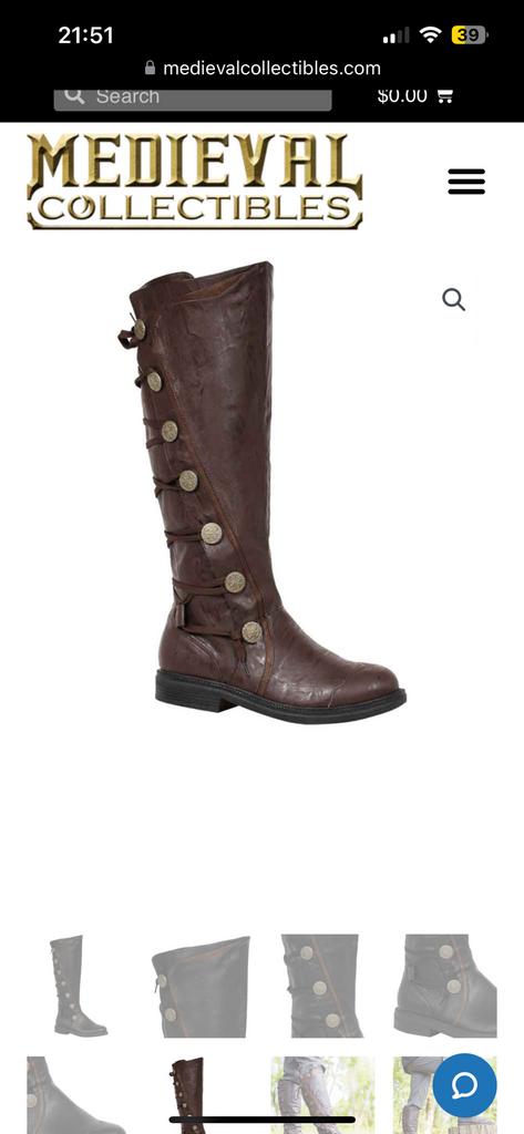 Larp booten UK 12-13, Kleding | Heren, Schoenen, Nieuw, Boots, Bruin, Ophalen of Verzenden