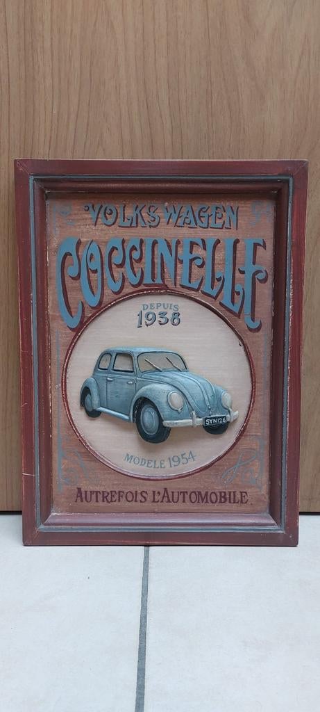 Belle enseigne de pub en bois authentique Volkswagen Beetle, Enlèvement ou Envoi, Comme neuf