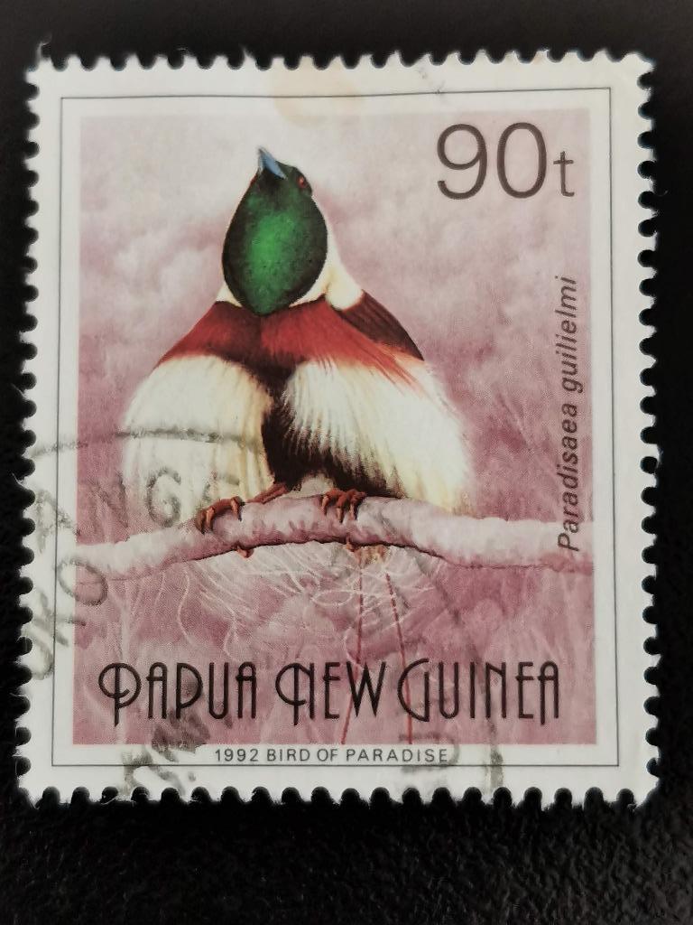 Papouasie-Nouvelle-Guinée 1992 - oiseaux - oiseau de paradis, Enlèvement ou Envoi, Affranchi