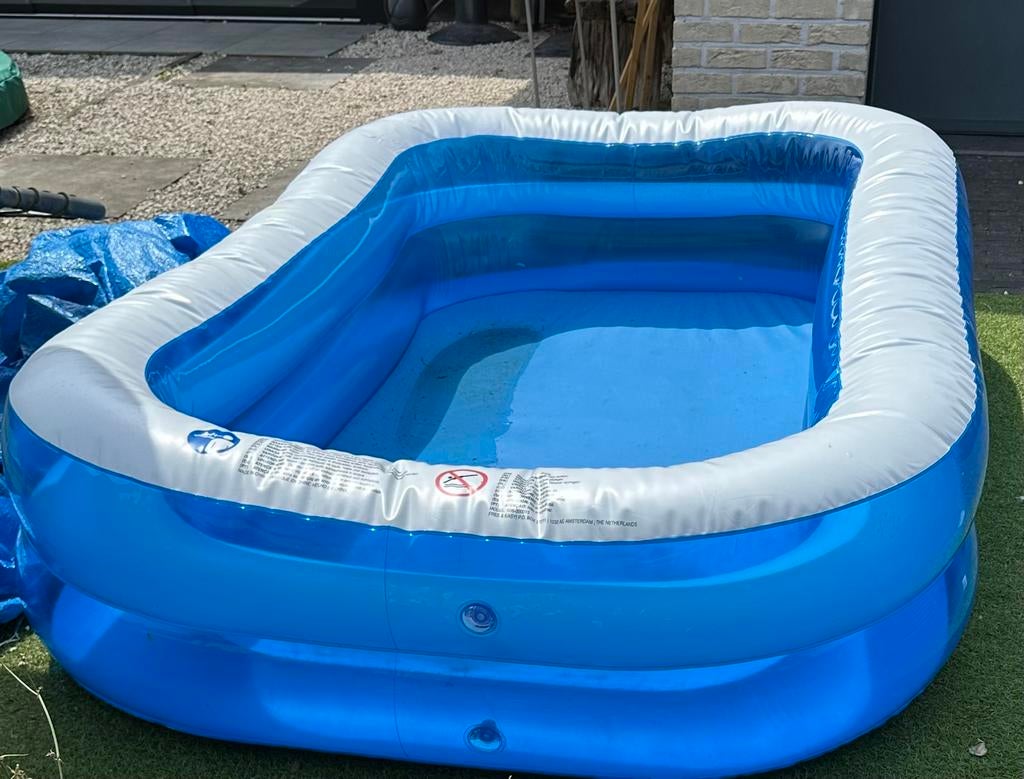 Opblaasbaar zwembad,2x opgesteld gestaan bij de grootouders, Enlèvement, Comme neuf