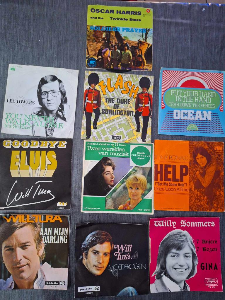 lot van 10 stuks vinyl singles, Ophalen of Verzenden, Gebruikt