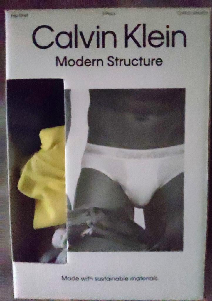 Calvin Klein, modern structure, 3 hip briefs, size: XL, Kleding | Heren, Ondergoed, Ophalen of Verzenden, Calvin Klein, Slip