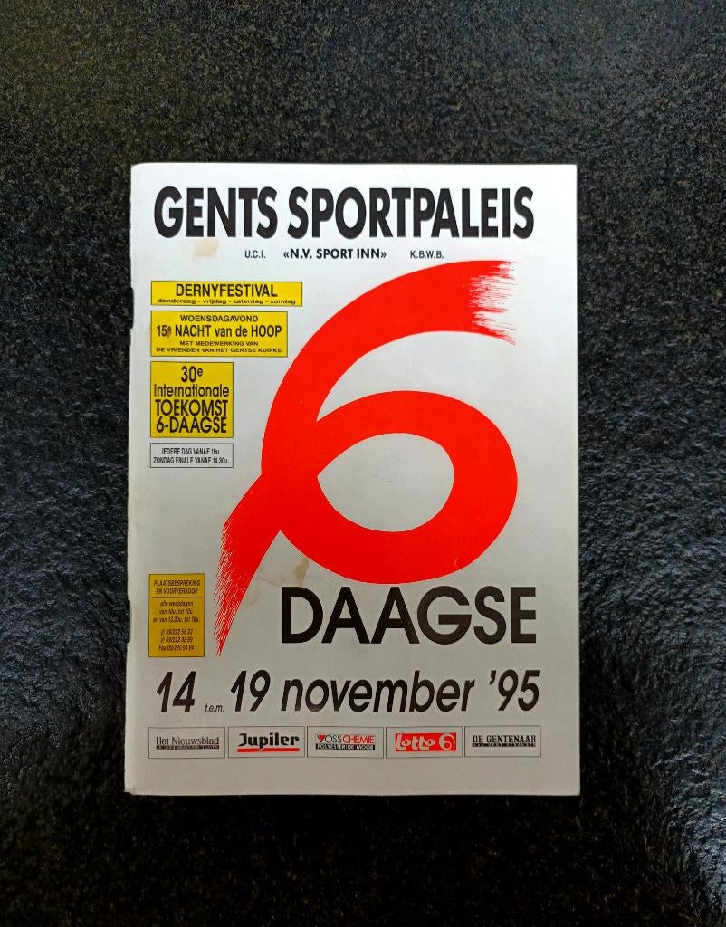 Programmaboekje - Zesdaagse Gent 1995, Ophalen of Verzenden, Zo goed als nieuw, Lopen en Fietsen