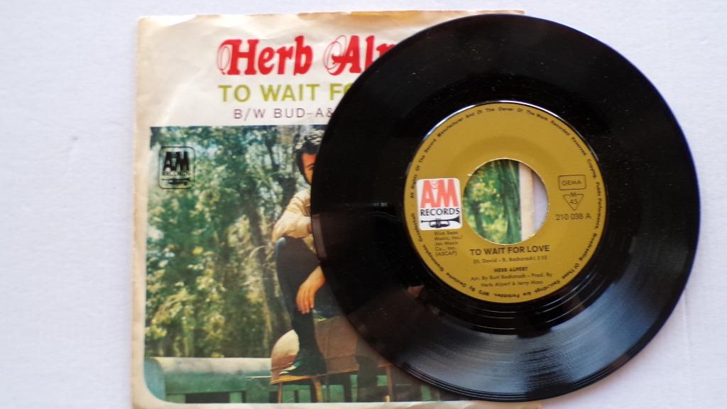 HERB ALPERT - To wait for love (45t), Enlèvement ou Envoi, Comme neuf, Pop