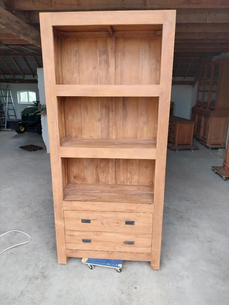 Showroommodel Teak Wandkast 90 cm, Huis en Inrichting, Kasten | Wandmeubels, Zo goed als nieuw, 200 cm of meer, Minder dan 150 cm