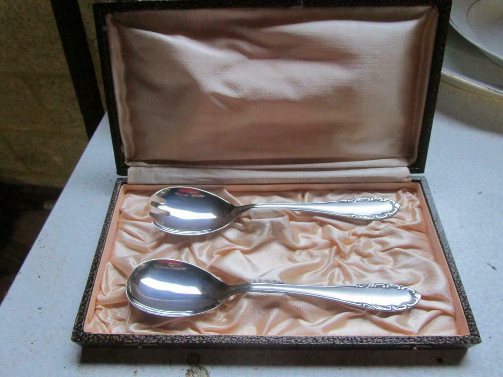 oud saladebestek, Verzenden, Nieuw, Inox of Chroom