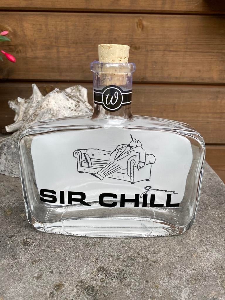 Lege fles gin Sir Chill, Enlèvement, Utilisé