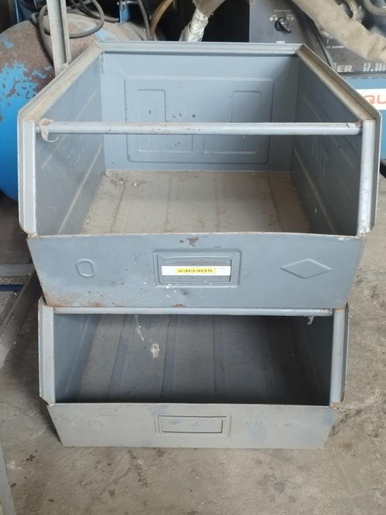 Metalen TMT grijpbak 70x46x30 cm - 3 stuks - stapelbaar, Ophalen, Gebruikt, 40 tot 60 cm, Overige typen