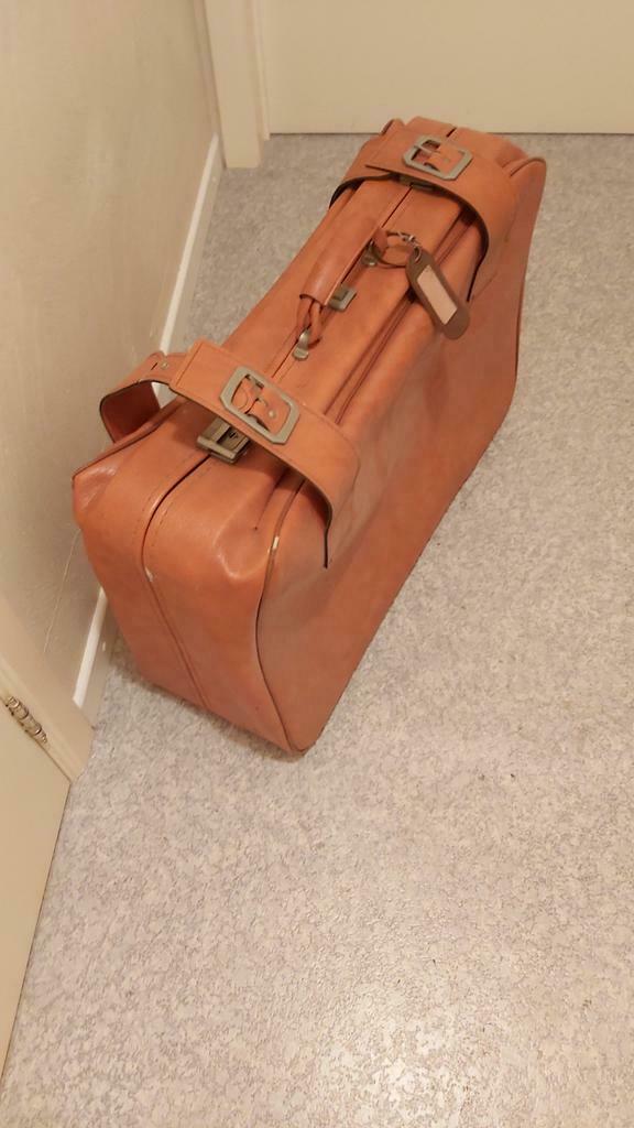 Vintage reiskoffer bruinkleurig, Ophalen of Verzenden