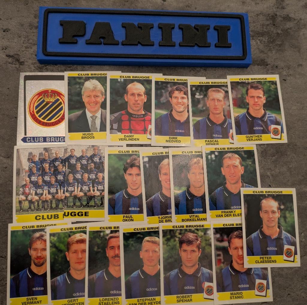 PANINI FOOTBALL 96  19 STICKERS 1996 CLUB BRUGGE  VOETBAL, Hobby en Vrije tijd, Stickers en Plaatjes, Nieuw, Verzenden