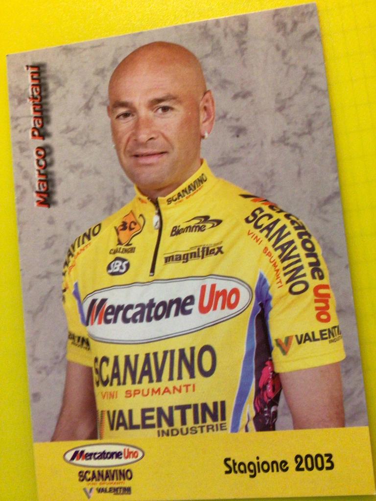 wielerkaart 2003 team mercatone uno marco pantani, Verzenden, Zo goed als nieuw