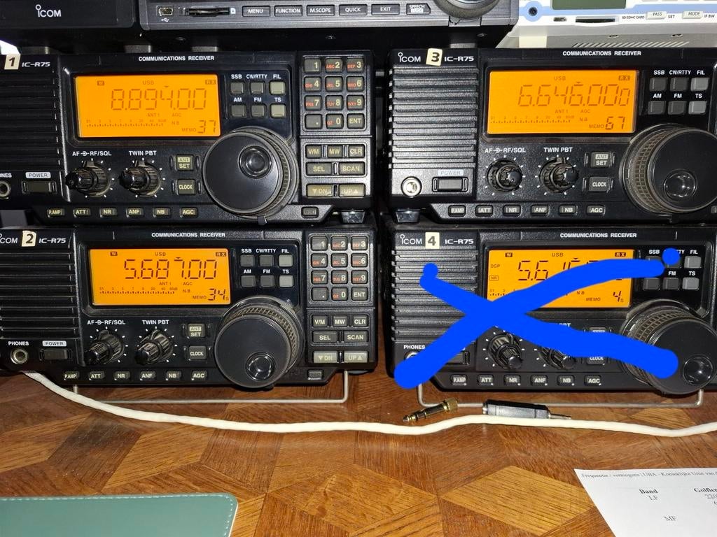 Icom R75 HF receivers, Ophalen of Verzenden, Gebruikt