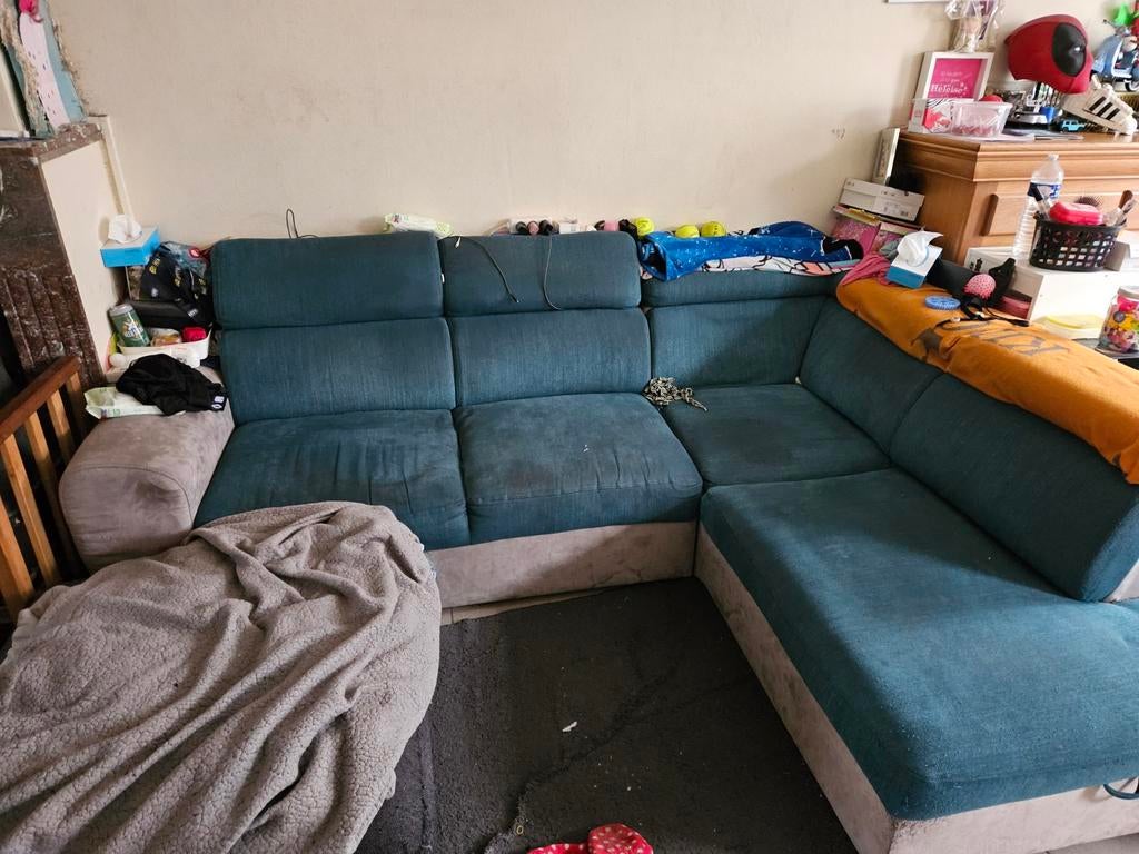 Hoekzetel, Huis en Inrichting, Zetels | Complete zithoeken, Gebruikt, Stof, Ophalen