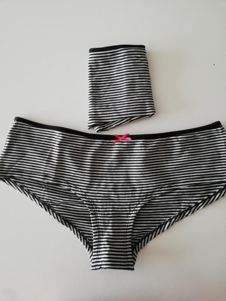 Lot de 2 culottes rayées noir et blanc, C&A, Enlèvement ou Envoi, Blanc, Slip