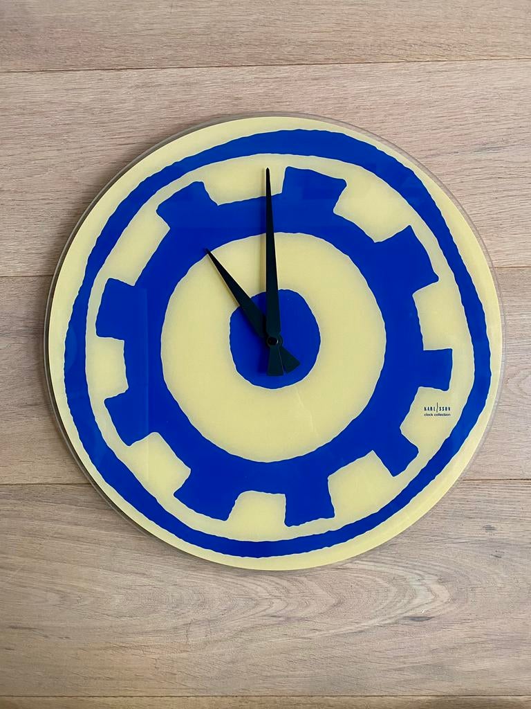 Moderne Wandklok KARLSSON Clock Collection, Beige, Wandhanger, Ophalen of Verzenden, Zo goed als nieuw