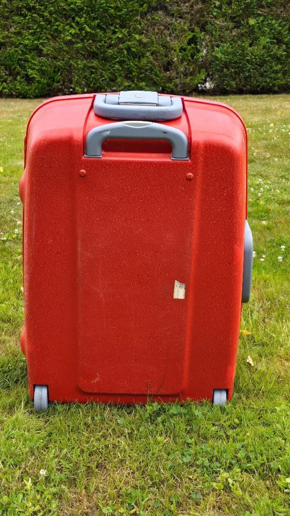 Bagage rigide rouge vif - felrode harde koffers, Ophalen, Wieltjes, Gebruikt, 50 tot 60 cm