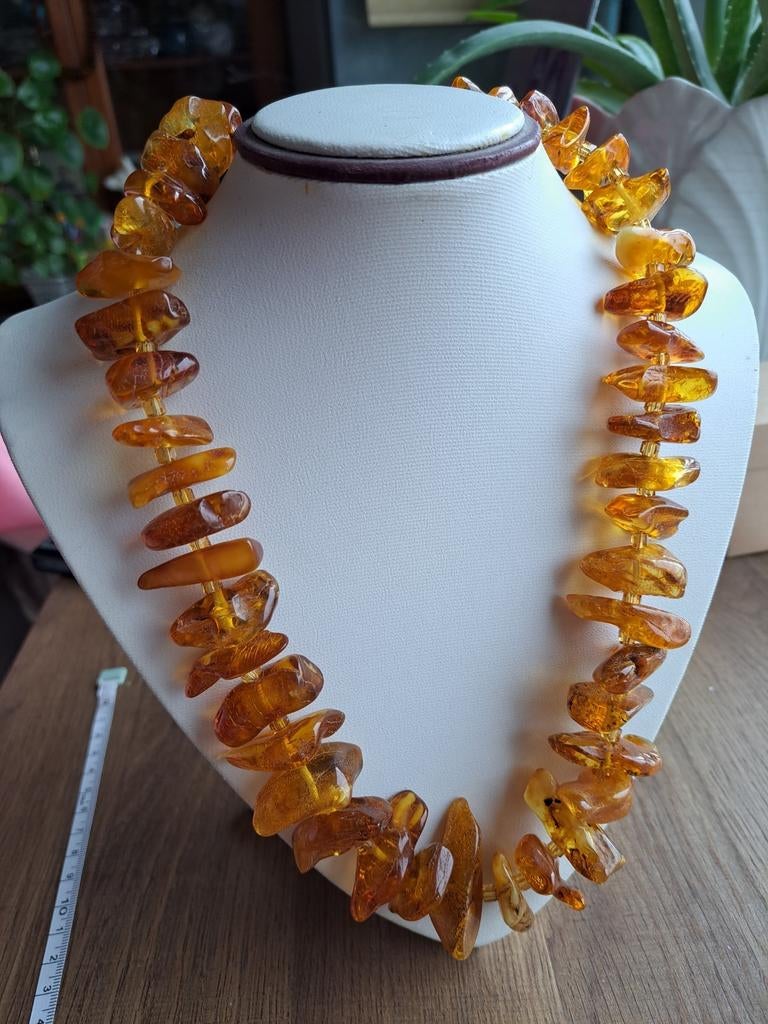 Collier en ambre (Barnstein) avec fermoir en argent 925, Enlèvement ou Envoi, Comme neuf