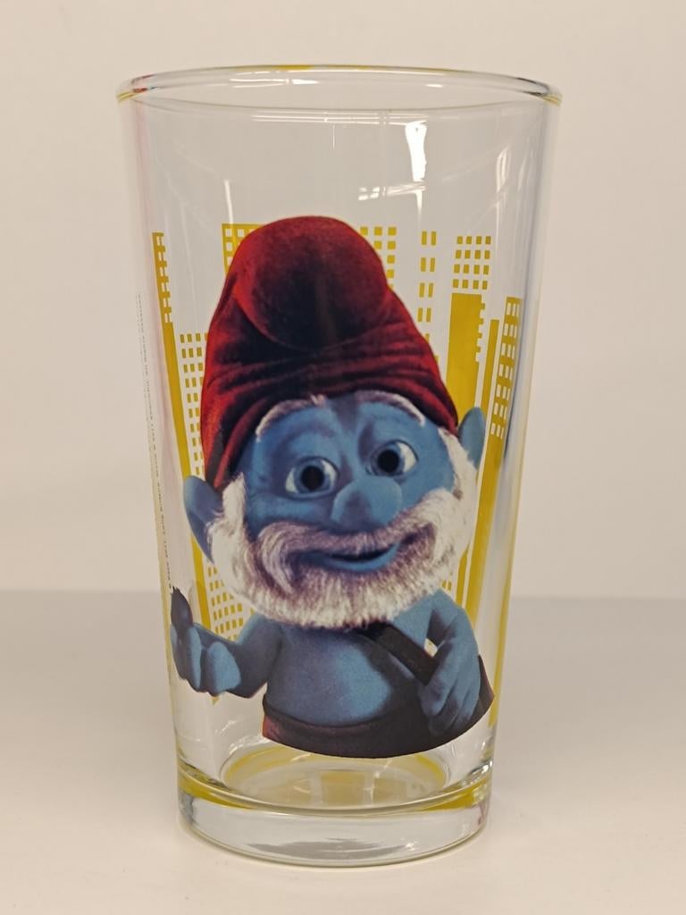 Smurfen Peyo Grote Smurf 2011 glas, Collections, Schtroumpfs, Enlèvement ou Envoi, Grand Schtroumpf