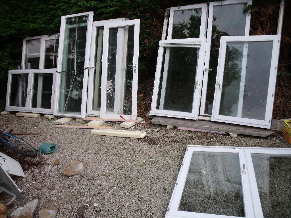 fenêtres et portes en aluminium PVC utilisées, Synthétique, Enlèvement, Utilisé, Vitre comprise
