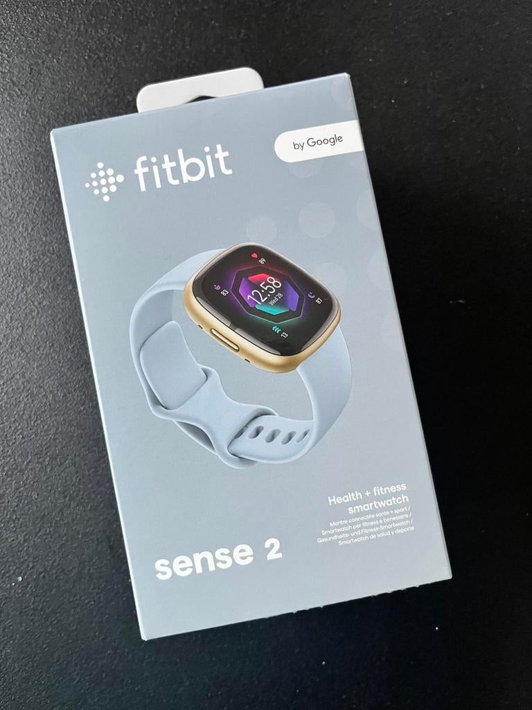 Fitbit Sense 2, lichtblauw, Étanche, Avancer d'un pas, Comme neuf, Enlèvement