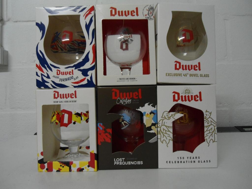 splinternieuwe duvel collector glazen allerlei. Zie foto's, Verzamelen, Biermerken, Nieuw, Glas of Glazen, Duvel, Ophalen of Verzenden