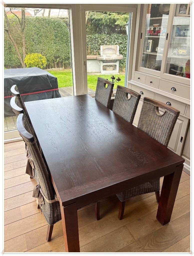 OAK SPIRIT - TABLE SALLE A MANGER CHÊNE MASSIF - 6-8 PAX, Maison & Meubles, Tables | Tables à manger, Utilisé, 100 à 150 cm, 200 cm ou plus