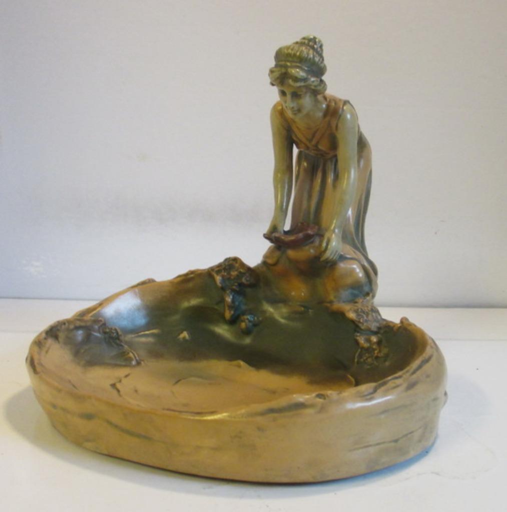 art nouveau Bernard Bloch videpoche art nouveau vrouw, Antiek en Kunst, Antiek | Keramiek en Aardewerk, Verzenden