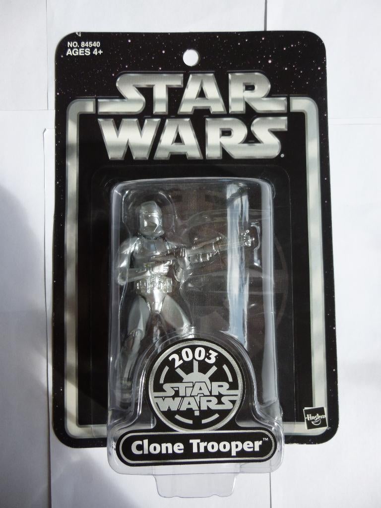 STARWARS SILVER EDITION"CLONE TROOPER" HASBRO UIT 2003, Verzamelen, Ophalen of Verzenden, Zo goed als nieuw, Actiefiguurtje