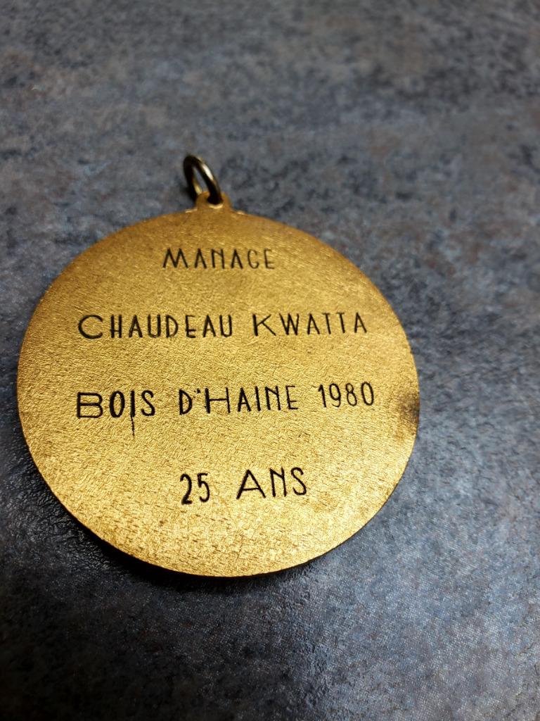 Médaille Chaudeau Kwatta Bois d'Haine., Enlèvement ou Envoi, Utilisé, Autres types