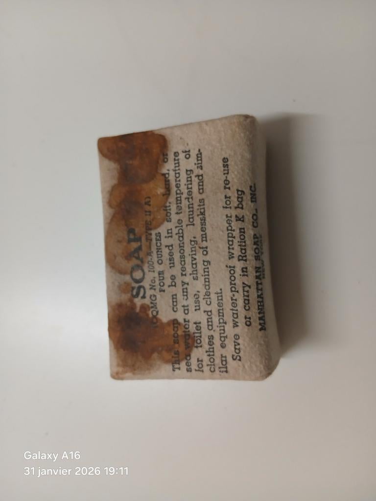 Savon us ww2 type 2A, Collections, Enlèvement ou Envoi