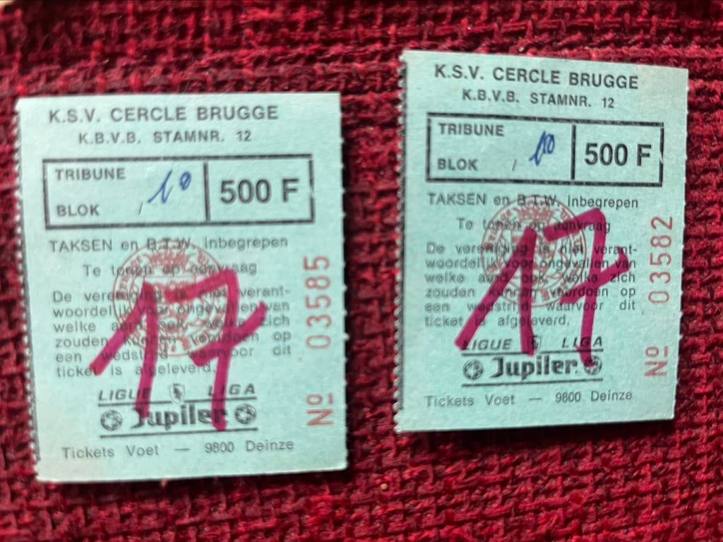 Oude voetbal tickets (zie omschrijving), Ophalen of Verzenden, Zo goed als nieuw
