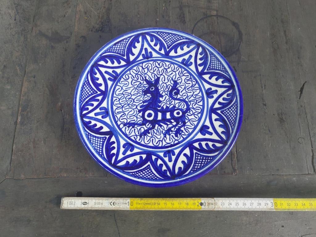 blauw sierbord, Ophalen of Verzenden