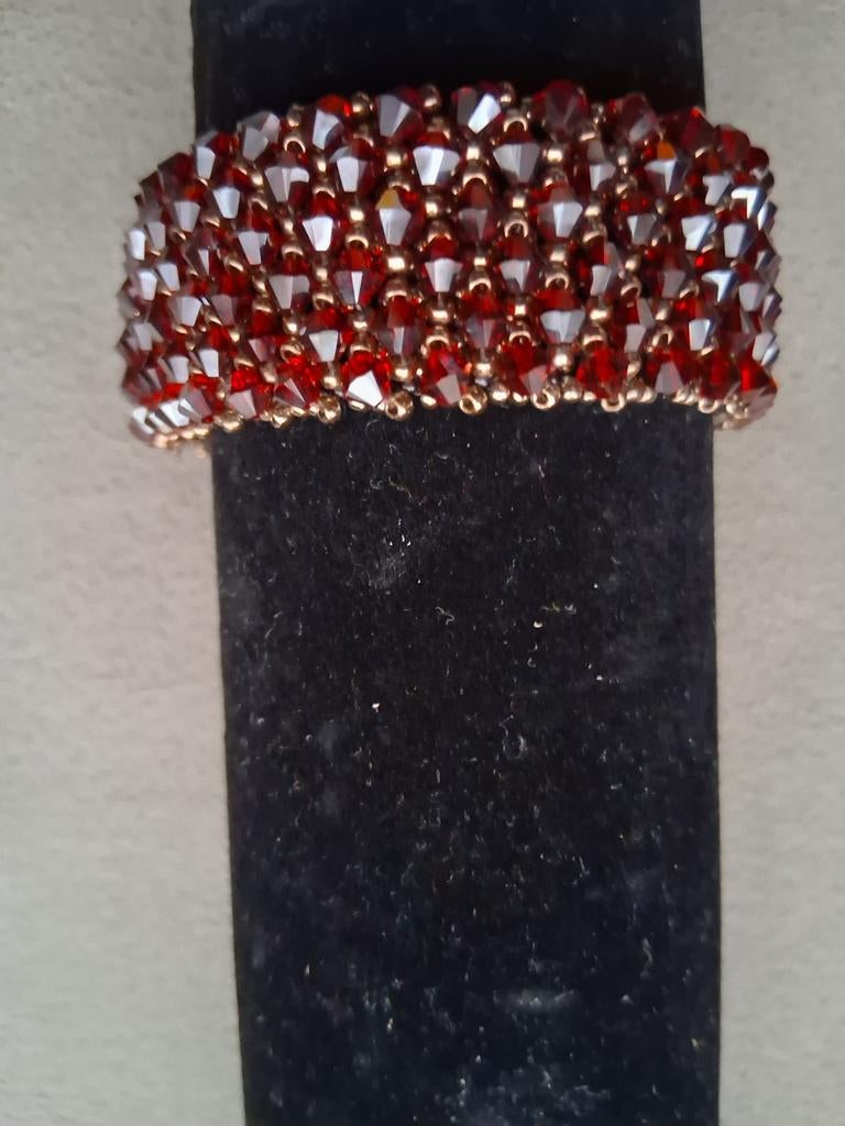 Rode armband met swarovski steentjes, Enlèvement ou Envoi
