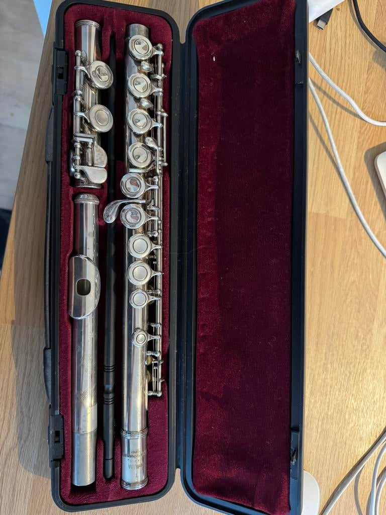 Dwarsfluit Yamaha YFL-211S, Ophalen, Gebruikt, Dwarsfluit, Met koffer of tas