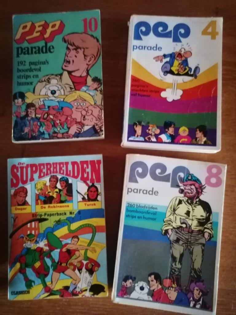 Stripspockets pep 8 en superhelden, Boeken, Strips | Comics, Ophalen of Verzenden, Zo goed als nieuw
