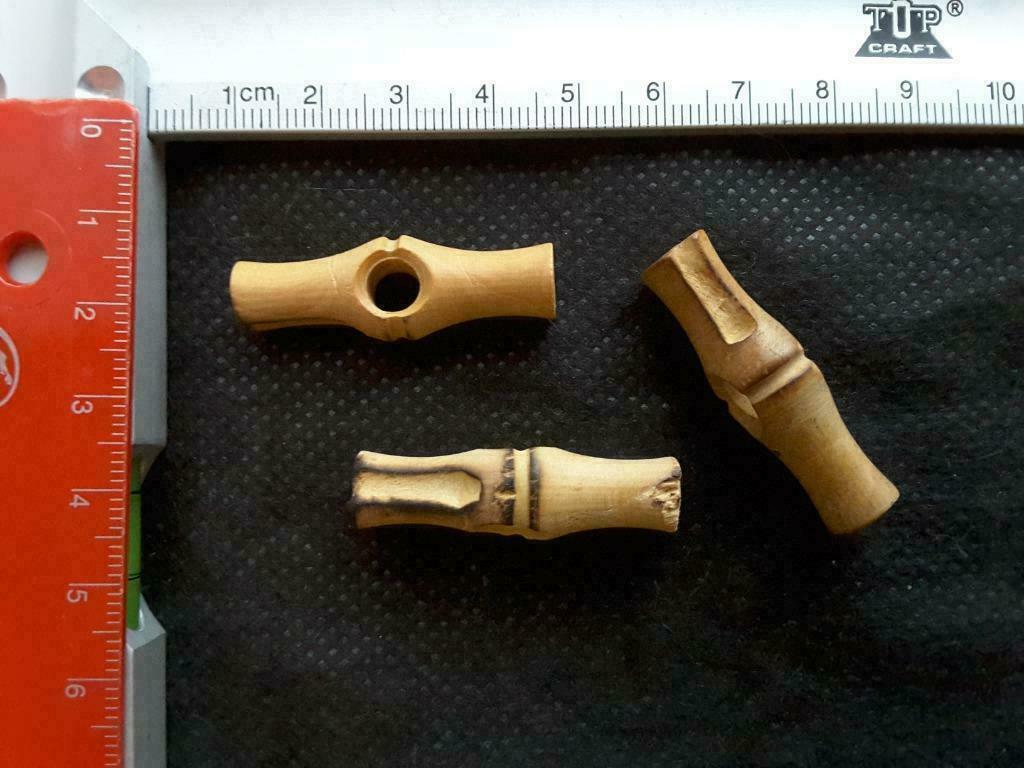 Lot de 3 Boutons bois buchette brulée 37 mm, Enlèvement ou Envoi, Neuf, Bouton ou Boutons