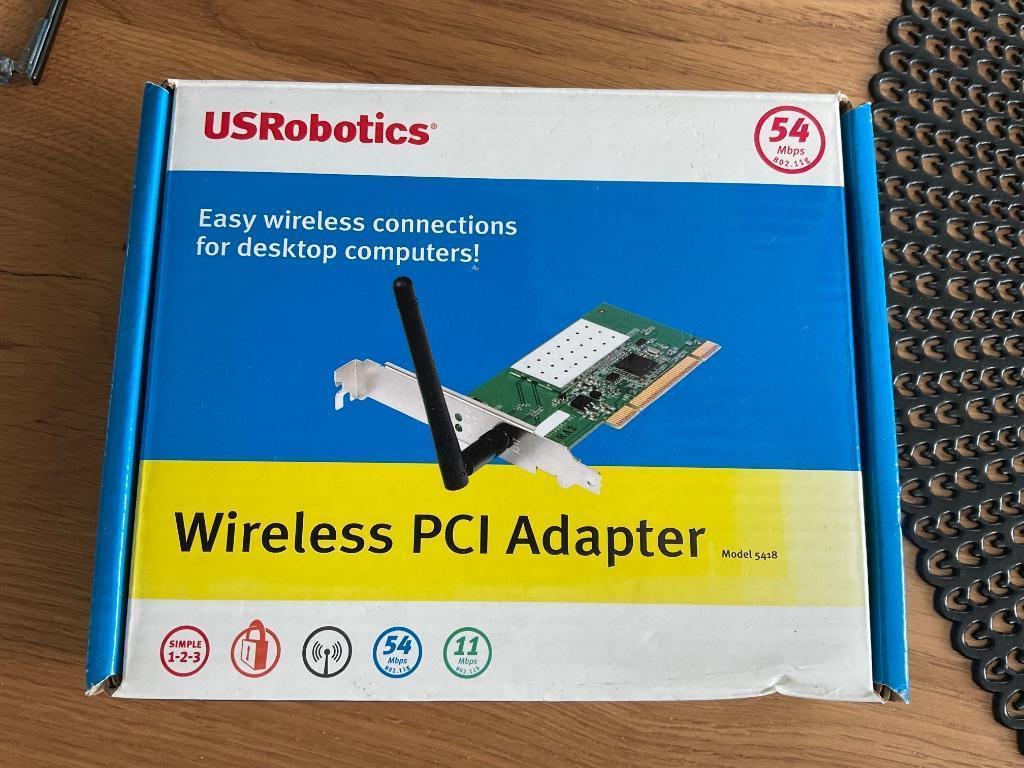 US ROBOTICS Wireless PCI adapter, Enlèvement ou Envoi, Comme neuf, Interne