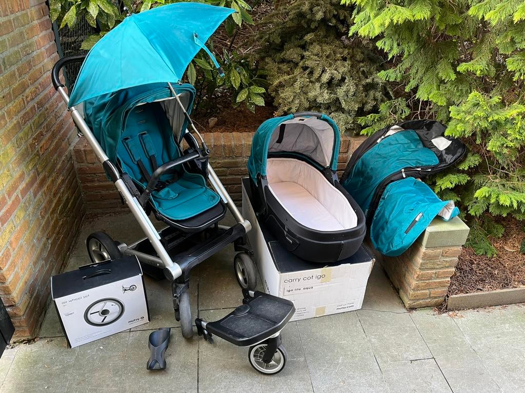 Complete kinderwagenset Mutsy Igo Lite Aqua, Ophalen, Zo goed als nieuw, Mutsy