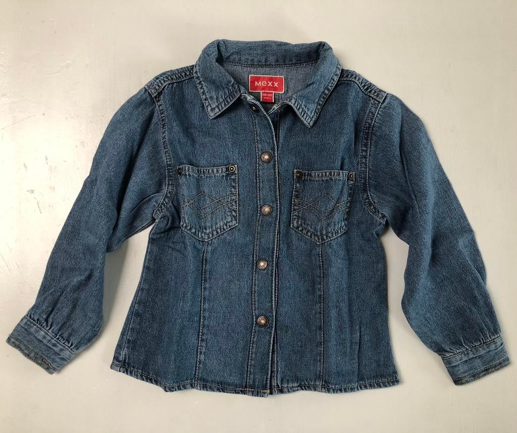 jeanshemd Mexx 98 104, Gebruikt, Meisje, Overhemd of Blouse, Ophalen of Verzenden