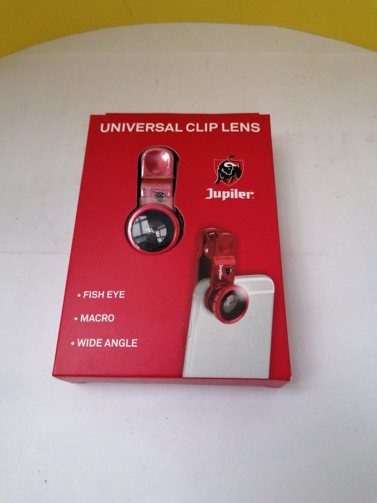 Jupiler universal clip lens, 3-in-1 fotolens, gsm, tablet, Telecommunicatie, Ophalen of Verzenden, Nieuw
